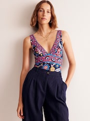 Boden Orange Porto V-Neck Swimsuit - Image 5 of 6