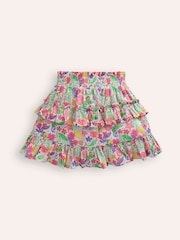 Boden Green Mermaid Tiered Printed 100% Cotton Skort - Image 1 of 4