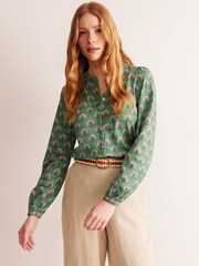 Boden Green Marina Jersey 100% Cotton Shirt - Image 5 of 6