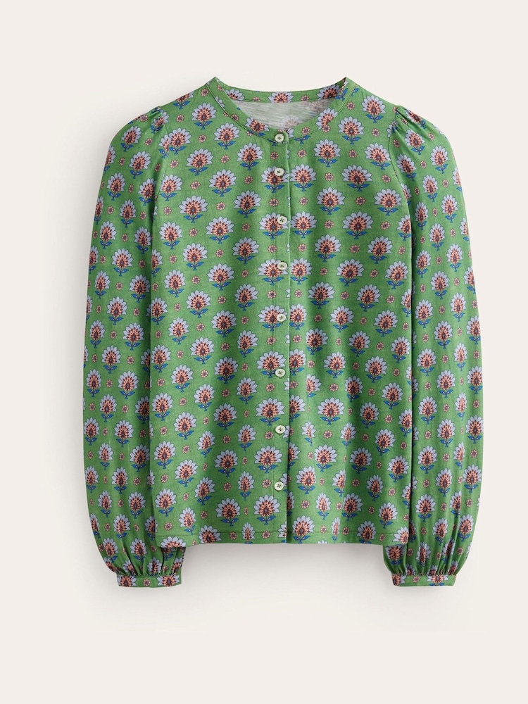 Boden Green Marina Jersey 100% Cotton Shirt - Image 6 of 6