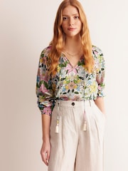 Boden Green Serena 100% Cotton Blouse - Image 2 of 6