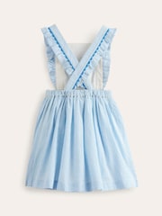 Boden Blue Shell Charming Pinafore 100% Cotton Dress - Image 3 of 4