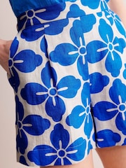 Boden Blue Hampstead Linen Shorts - Image 2 of 6