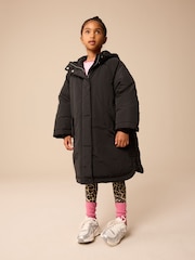 Black Shower Resistant Padded Coat (3-16yrs) - Image 2 of 11
