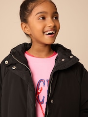 Black Shower Resistant Padded Coat (3-16yrs) - Image 5 of 11