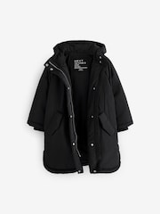 Black Shower Resistant Padded Coat (3-16yrs) - Image 6 of 11