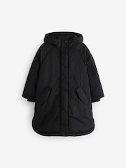 Black Shower Resistant Padded Coat (3-16yrs) - Image 7 of 11