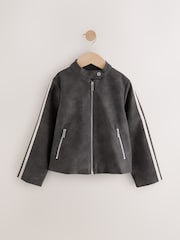 Schwarz - Bikerjacke aus PU (6–14 Jahre) - Bild 5 von 9