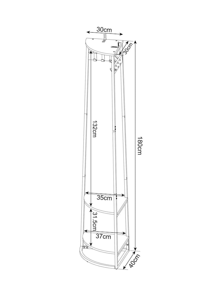Grey Concrete Coat Stand - Image 7 of 7 Grey Concrete Coat Stand - Image 7 of 7
