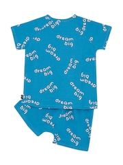 Bonds Blue Dream Big Slogan Top & Shorts Pyjama Set - Image 2 of 2