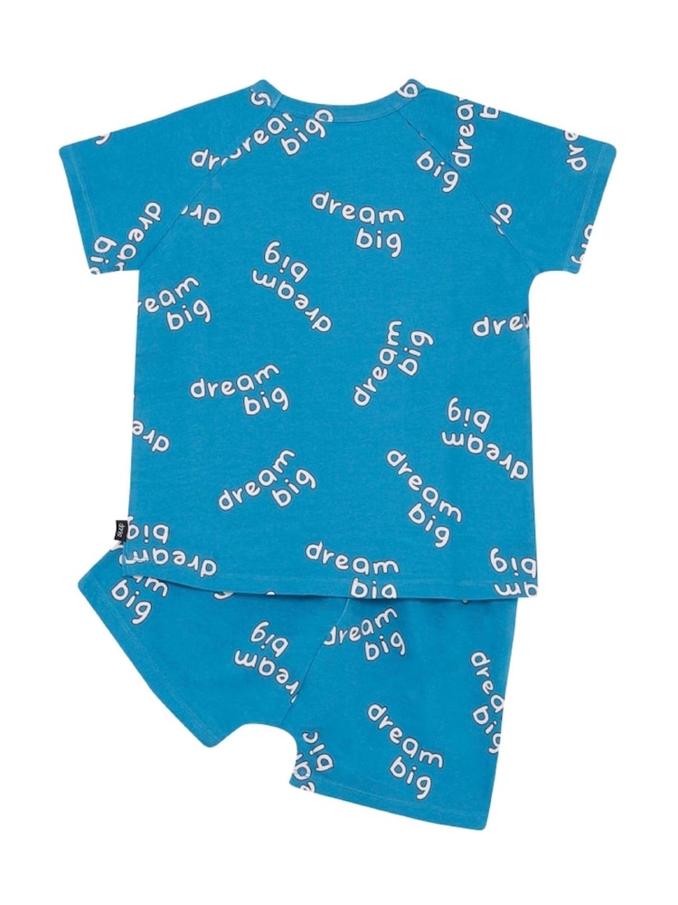 Bonds Blue Dream Big Slogan Top & Shorts Pyjama Set - Image 2 of 2