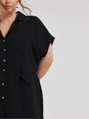 Simply Be Black Button Through Playsuit - Image 4 of 4