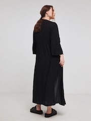 Simply Be Black Embroidered Longline Kimono - Image 2 of 4