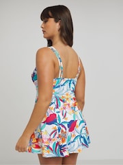 Simply Be Blue Longer Length Magisculpt Flatter Me Swimdress - Image 2 of 4