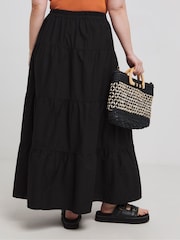 Simply Be Black Textured Tube 100% Cotton Skirt - Image 6 of 8