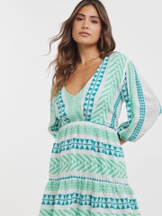 Simply Be Jacquard Plunge Beach Dress - Bild 3 von 4