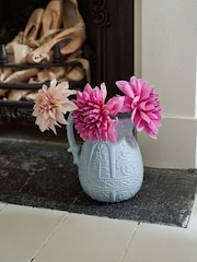Shabby Chic by Rachel Ashwell® Blue Embossed Textured Jug Vase - Image 1 of 5