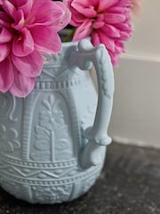 Shabby Chic by Rachel Ashwell® Blue Embossed Textured Jug Vase - Image 2 of 5
