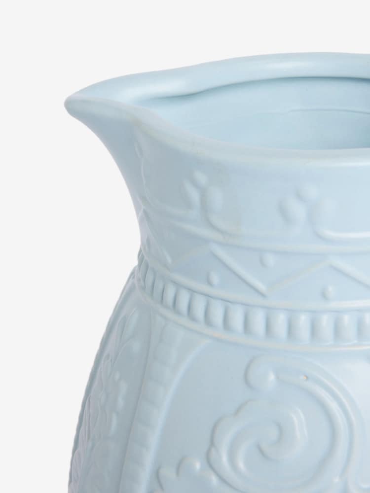Shabby Chic by Rachel Ashwell® Blue Embossed Textured Jug Vase - Image 5 of 5