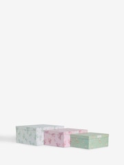 Shabby Chic by Rachel Ashwell® Set of 3 Green/Pink Storage Boxes - Image 5 of 7