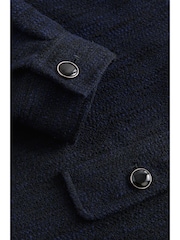 Navy Boucle Button Up Shacket - Image 7 of 8