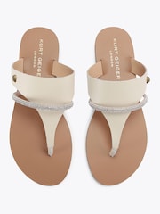 Kurt Geiger London Cream Strand Braid Sandals - Image 1 of 5