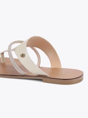 Kurt Geiger London Cream Strand Braid Sandals - Image 4 of 5