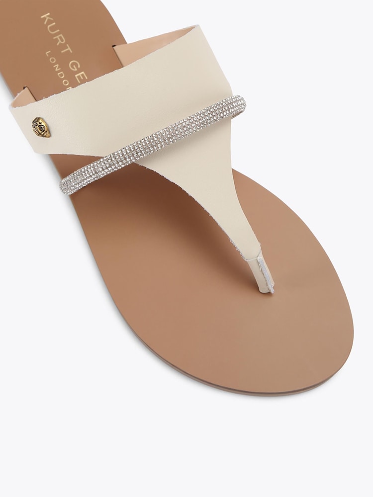 Kurt Geiger London Cream Strand Braid Sandals - Image 5 of 5 Kurt Geiger London Cream Strand Braid Sandals - Image 5 of 5