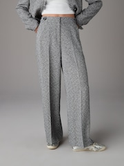Noir/Blanc - Pantalon Mono à dos élastique - Image 2 of 9