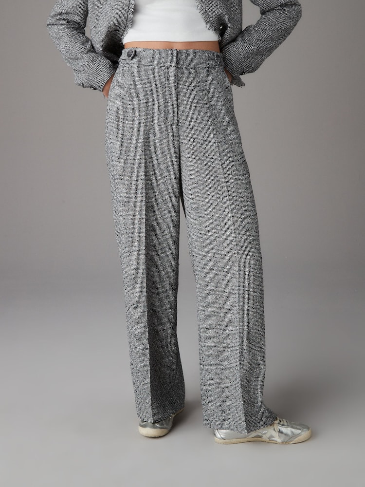 Noir/Blanc - Pantalon Mono à dos élastique - Image 2 of 9