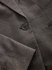 Brown Tailored Checked Single Breasted Blazer - Image 6 of 7