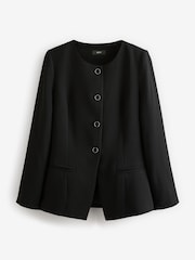 Noir - Button Through Collarless Blazer - Image 5 of 7