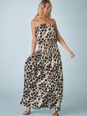Or - Glossy Satin Top bandeau imprimé - Image 2 de 6