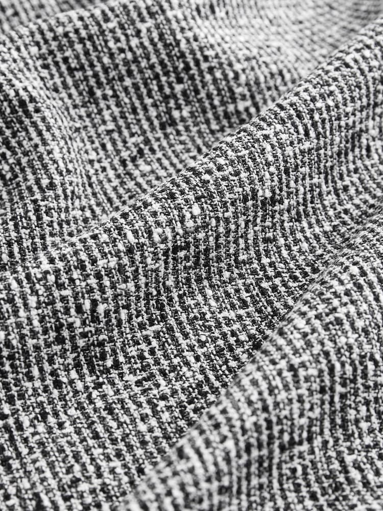 Noir/Blanc - Boucle Mono Textured Pencil Skirt - Image 8 of 8