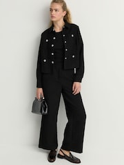 Noir - Pantalon large texturé Boucle - Image 2 of 7