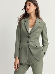 vert - Sculpting Cinch Waist Single Breasted Blazer - Image 3 of 8