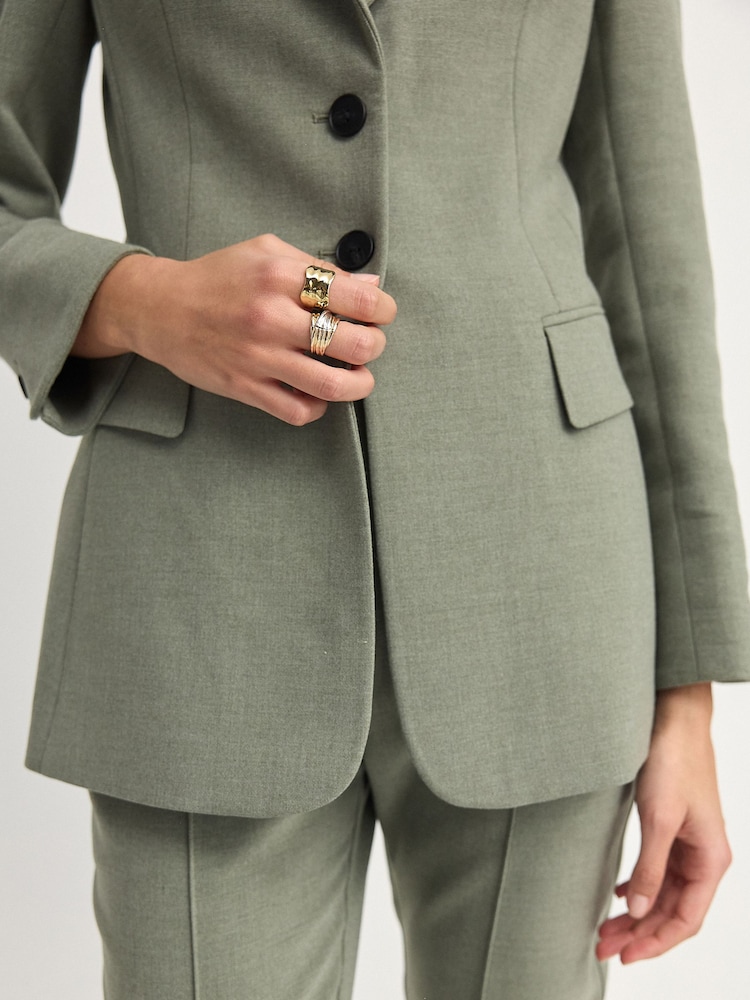 vert - Sculpting Cinch Waist Single Breasted Blazer - Image 5 of 8