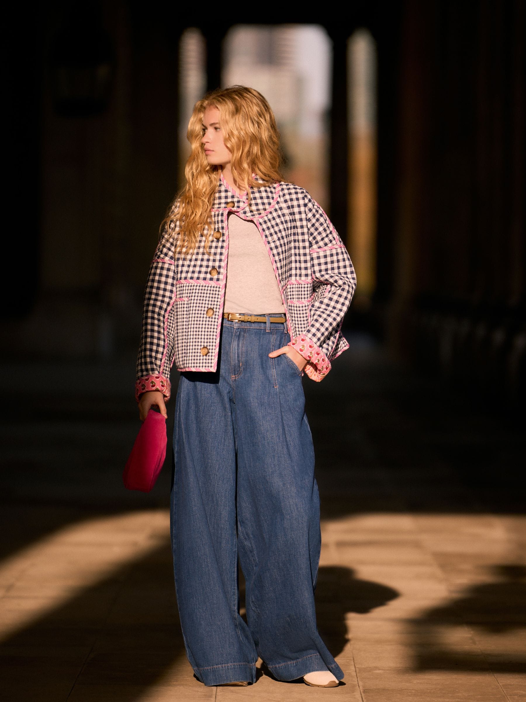 Buy Floral Gingham Print Quilted Reversible Printed Jacket