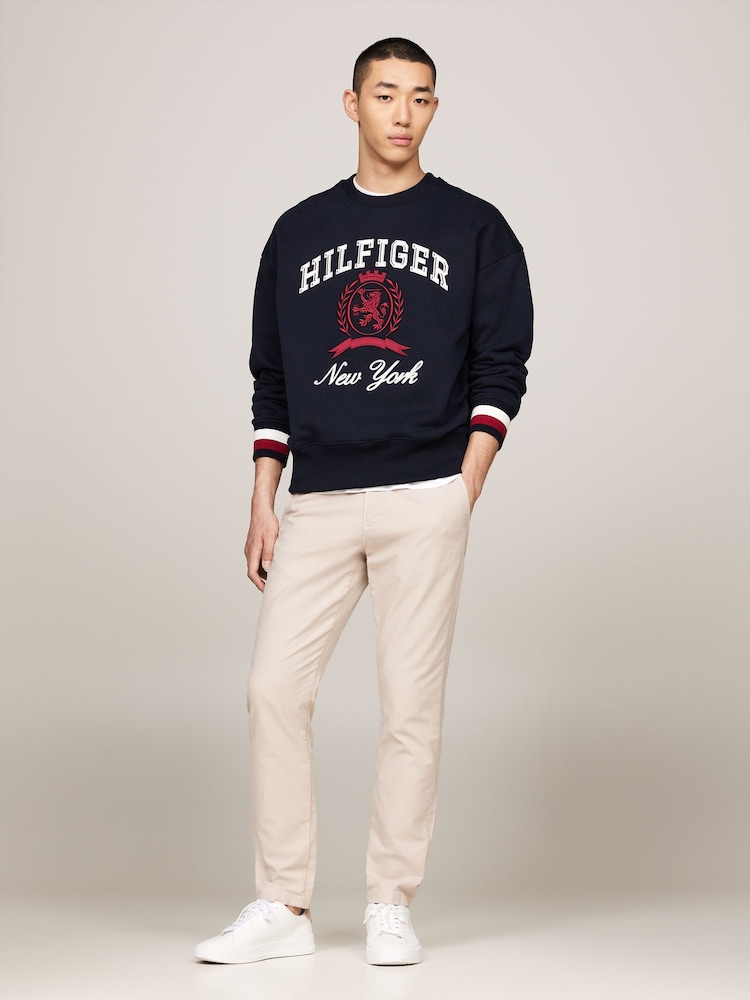 Tommy Hilfiger Brown Harlem Gabardine Chino Trousers - Image 1 of 5 Tommy Hilfiger Brown Harlem Gabardine Chino Trousers - Image 1 of 5