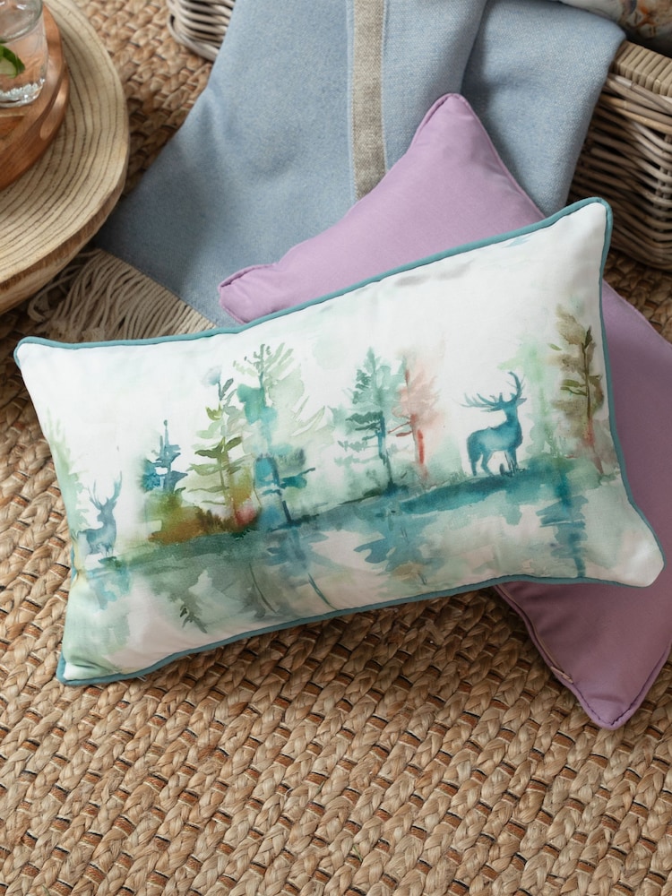 Voyage Maison Teal Wilderness Topaz Outdoor Cushion - Image 1 of 5