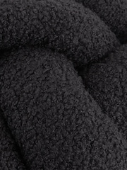 Furn Black Boucle Knot Filled Cushion - Image 3 of 3