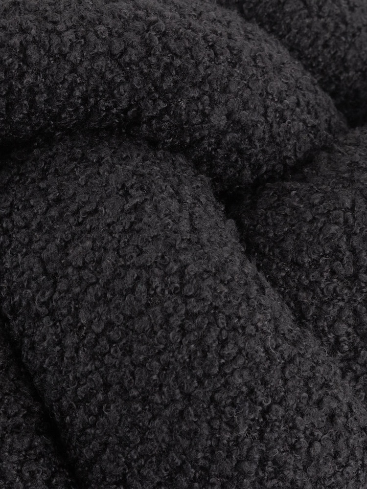 Furn Black Boucle Knot Filled Cushion - Image 3 of 3