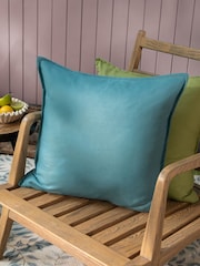 Voyage Maison Teal Alfesco Oxford Edge Outdoor Cushion - Image 1 of 4