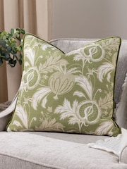 Evans Lichfield Olive Chatsworth Heirloom Piped Cushion - Image 1 of 5