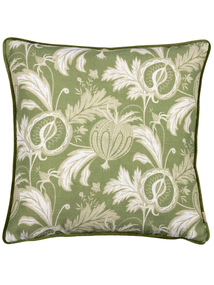 Evans Lichfield Olive Chatsworth Heirloom Piped Cushion - Image 2 of 5