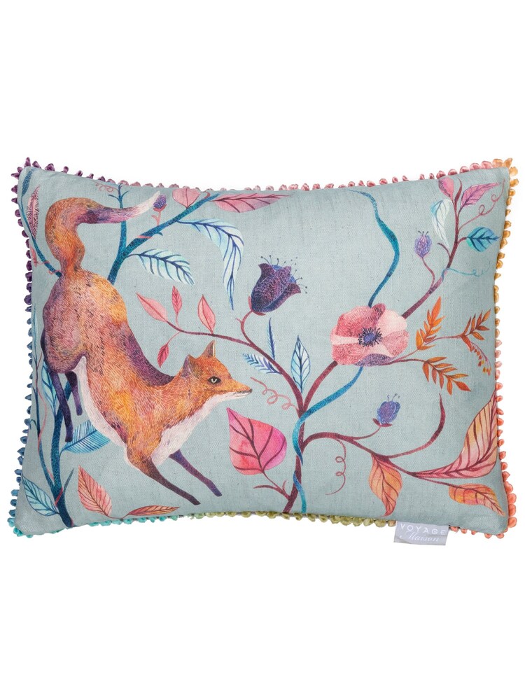 Voyage Maison Robins Egg Frieda Fox Pom Pom Cushion - Image 2 of 3