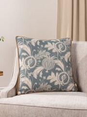 Evans Lichfield Petrol Chatsworth Heirloom Piped Cushion - Image 1 of 5