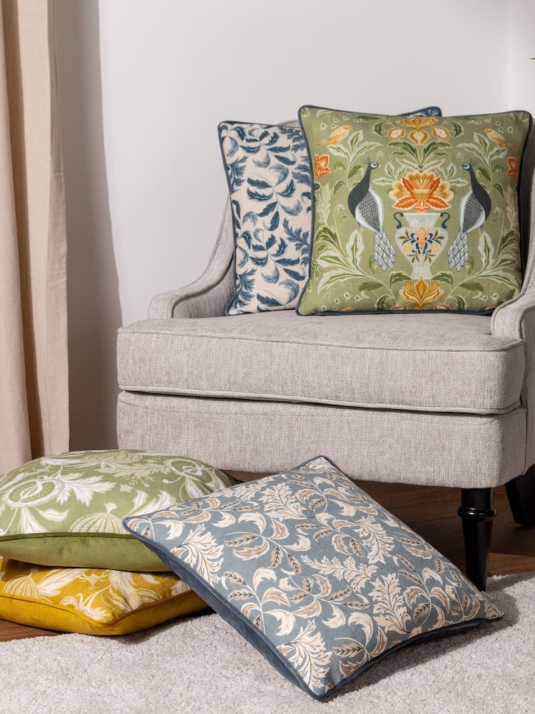 Evans Lichfield Saffron Chatsworth Heirloom Piped Cushion - Image 5 of 5