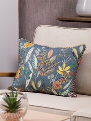 Voyage Maison Twilight Elora Orchard Floral Pom-Pom Cushion - Image 1 of 3