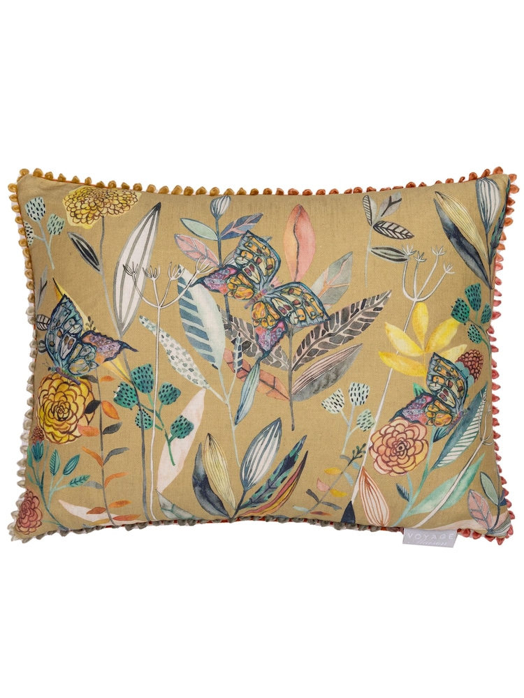 Voyage Maison Harvest Elora Orchard Floral Pom-Pom Cushion - Image 2 of 3